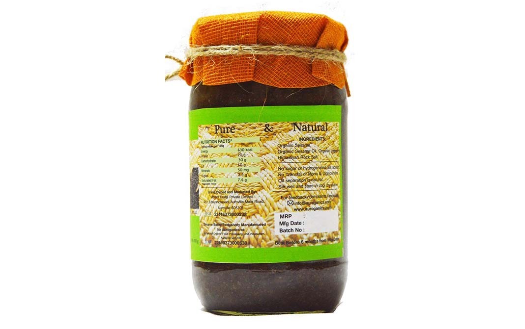 Auroganics Royal Blend Sesame Butter    Glass Jar  350 grams